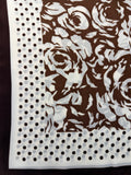 YF08-C116 FLOWER PRINTED SMALL SQUARE SCARF