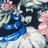 GF08-SQ78 VIBRANT FLORAL PRINT BIG SIZE SQUARE SCARF - German Fuentes Wholesale of Leather Handbags, Belts and Accessories - German Fuentes
