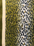 YF10-M29 LEOPARD PRINT MID SIZE SQUARE SCARF