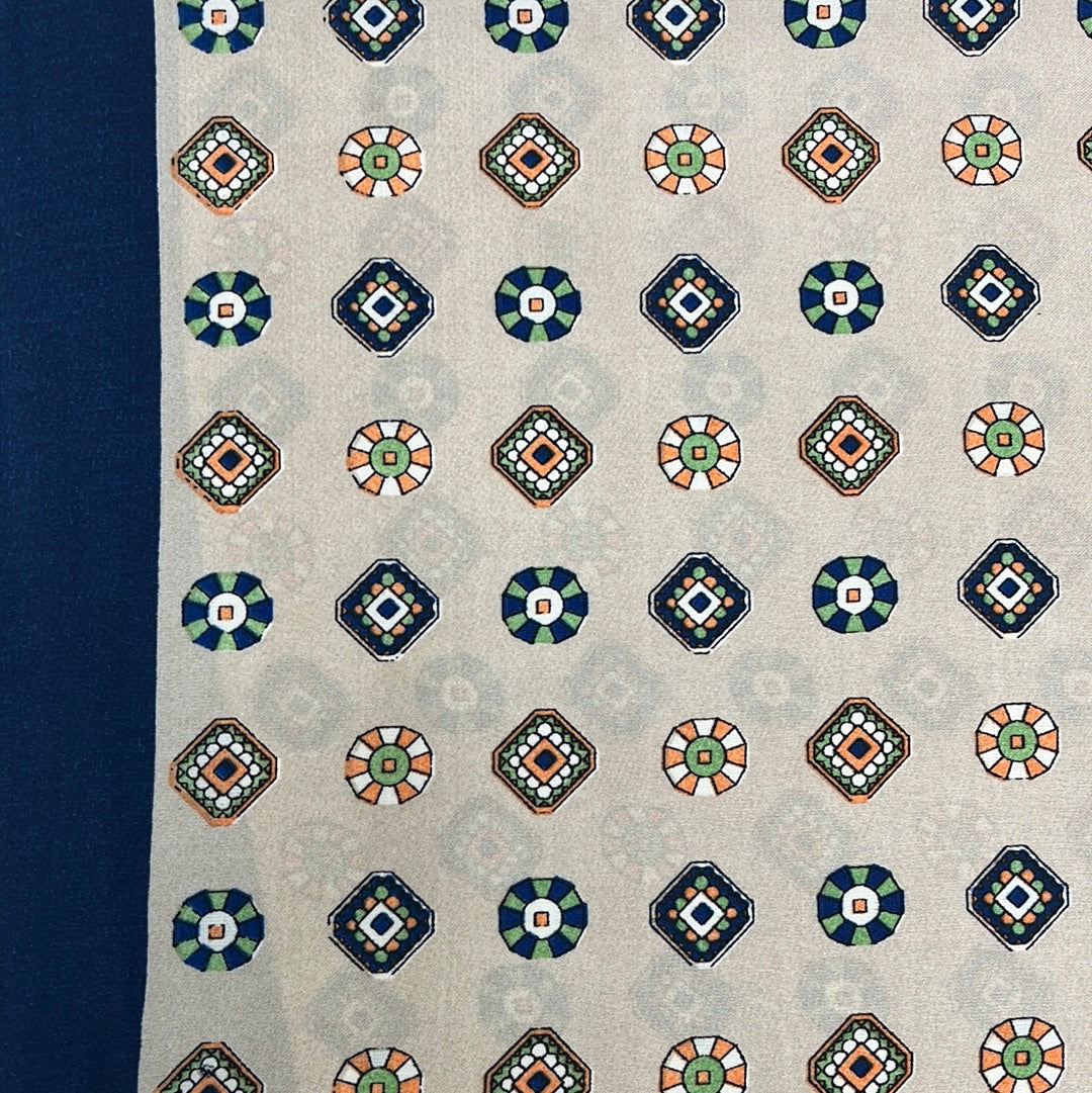 YF08-C61 CIRCLE AND RHOMBUS GEOMETRIC PATTERN SCARF - German Fuentes Wholesale of Leather Handbags, Belts and Accessories - German Fuentes