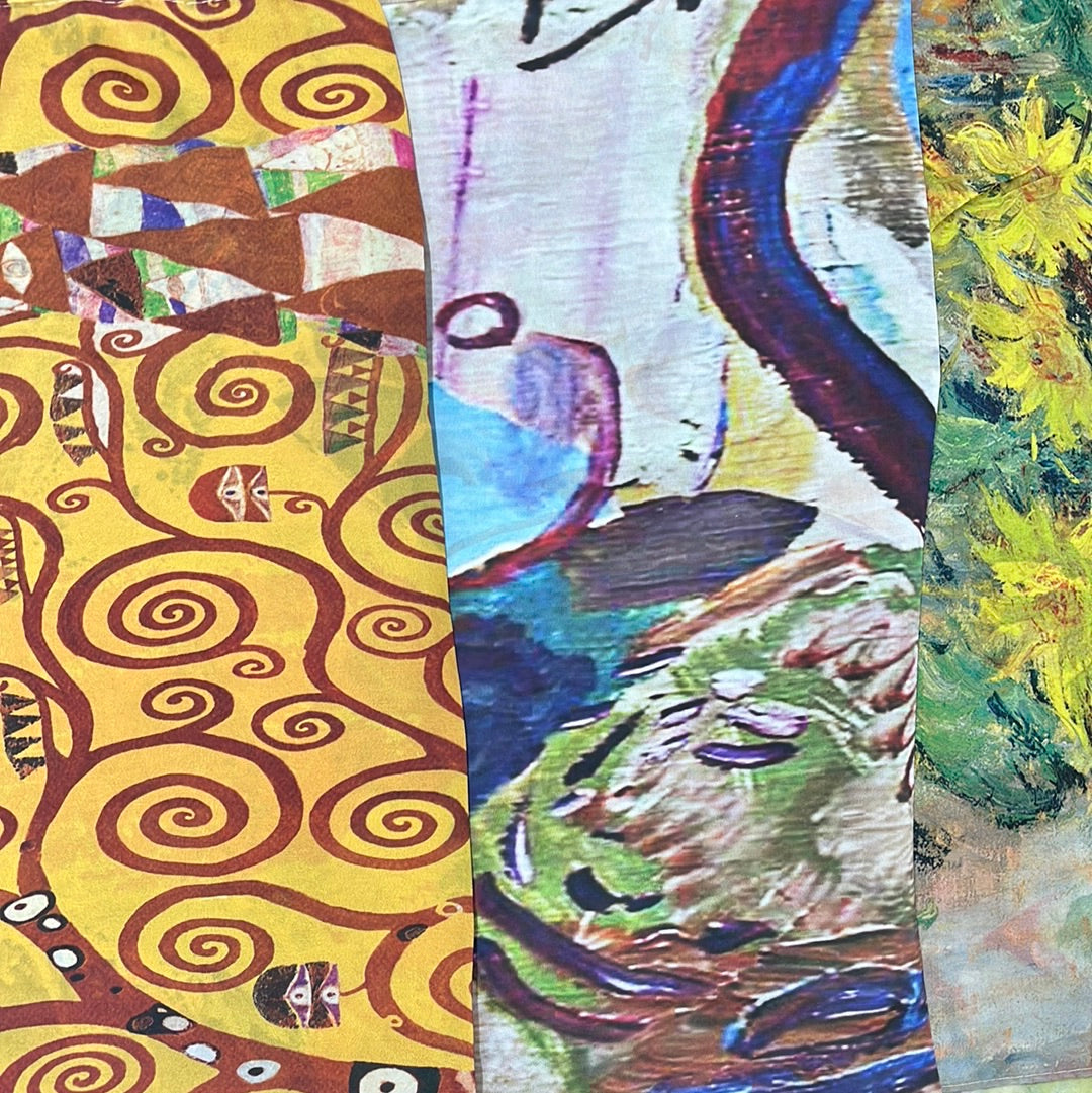 YF08-C58 ART QUILT PATTERN SCARF - German Fuentes Wholesale of Leather Handbags, Belts and Accessories - German Fuentes