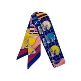 YF08-T56 COLORFUL ABSTRACT EQUESTRIAN PRINT
