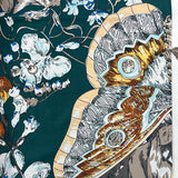 GF08-SQ78 VIBRANT FLORAL PRINT BIG SIZE SQUARE SCARF - German Fuentes Wholesale of Leather Handbags, Belts and Accessories - German Fuentes