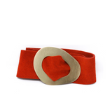 CINT-069 GOLD METALLIC BUCKLE BELT - German Fuentes Wholesale of Leather Handbags, Belts and Accessories - German Fuentes