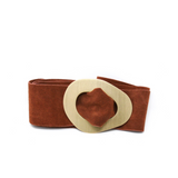 CINT-069 GOLD METALLIC BUCKLE BELT - German Fuentes Wholesale of Leather Handbags, Belts and Accessories - German Fuentes
