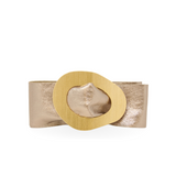 CINT-069 GOLD METALLIC BUCKLE BELT - German Fuentes Wholesale of Leather Handbags, Belts and Accessories - German Fuentes