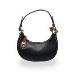 GF2575B GENUINE ITALIAN LEATHER HALF MOON BAG
