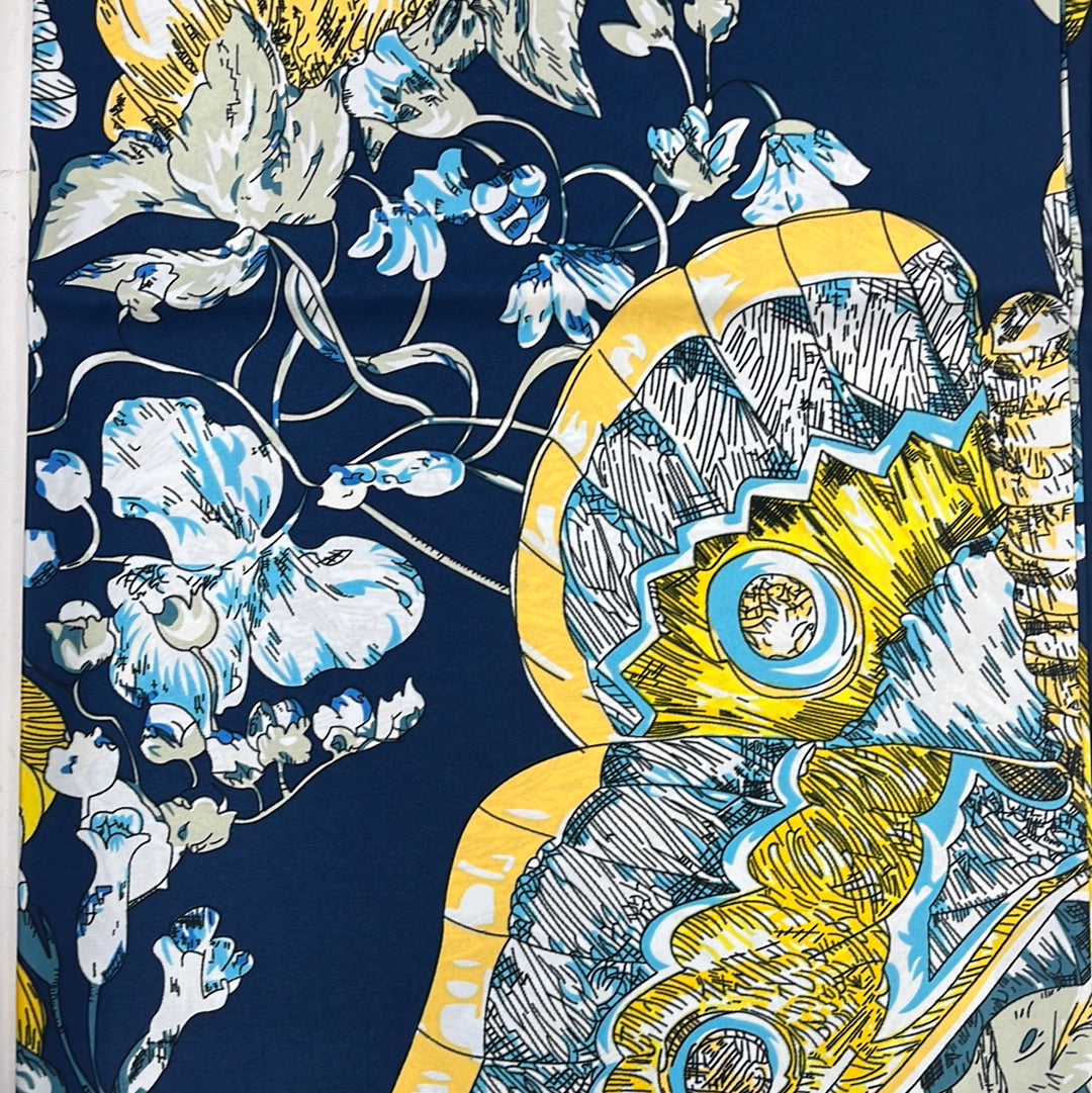 GF08-SQ78 VIBRANT FLORAL PRINT BIG SIZE SQUARE SCARF - German Fuentes Wholesale of Leather Handbags, Belts and Accessories - German Fuentes