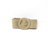 CINT-07 CIRCLE BUCKLE SUEDE BELT - German Fuentes Wholesale of Leather Handbags, Belts and Accessories - German Fuentes