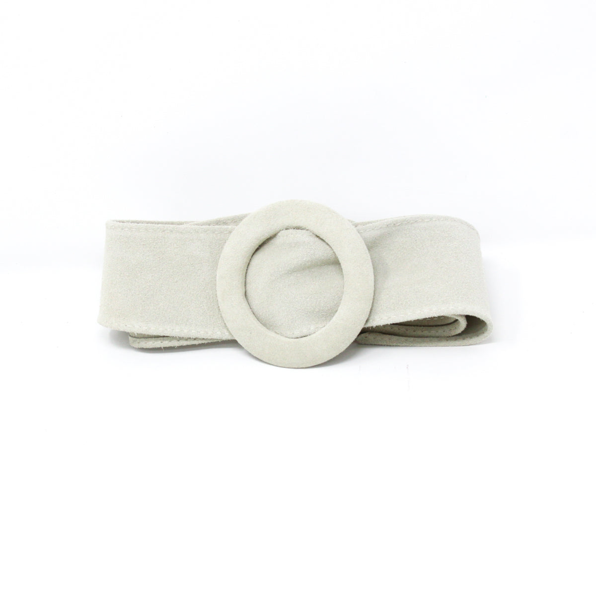 CINT-07 CIRCLE BUCKLE SUEDE BELT - German Fuentes Wholesale of Leather Handbags, Belts and Accessories - German Fuentes