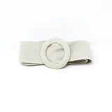 CINT-07 CIRCLE BUCKLE SUEDE BELT - German Fuentes Wholesale of Leather Handbags, Belts and Accessories - German Fuentes