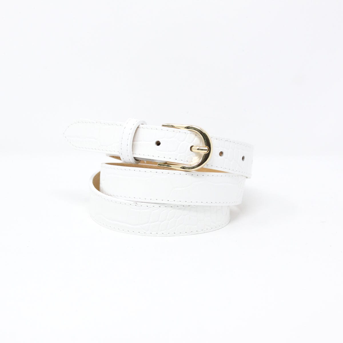 CINT-31 ADJUSTABLE LEATHER CROC BELT - German Fuentes Wholesale of Leather Handbags, Belts and Accessories - German Fuentes