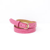 CINT-31 ADJUSTABLE LEATHER CROC BELT - German Fuentes Wholesale of Leather Handbags, Belts and Accessories - German Fuentes