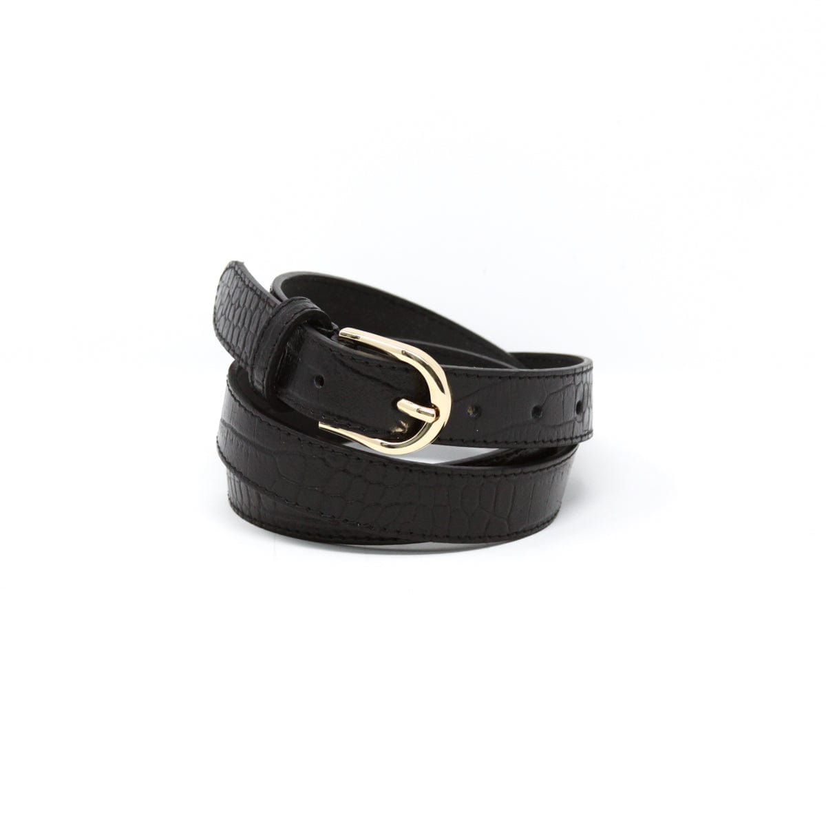 CINT-31 ADJUSTABLE LEATHER CROC BELT - German Fuentes Wholesale of Leather Handbags, Belts and Accessories - German Fuentes