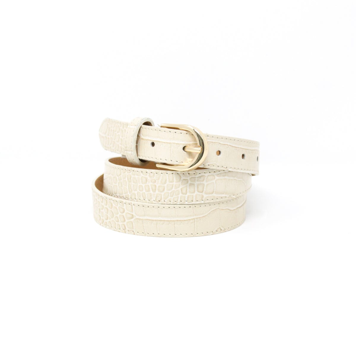CINT-31 ADJUSTABLE LEATHER CROC BELT - German Fuentes Wholesale of Leather Handbags, Belts and Accessories - German Fuentes