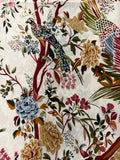 GF08-R71 FLORAL AND BIRD PATTERN BIG SIZE RECTANGULAR SCARF