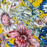 GF08-SQ78 VIBRANT FLORAL PRINT BIG SIZE SQUARE SCARF - German Fuentes Wholesale of Leather Handbags, Belts and Accessories - German Fuentes