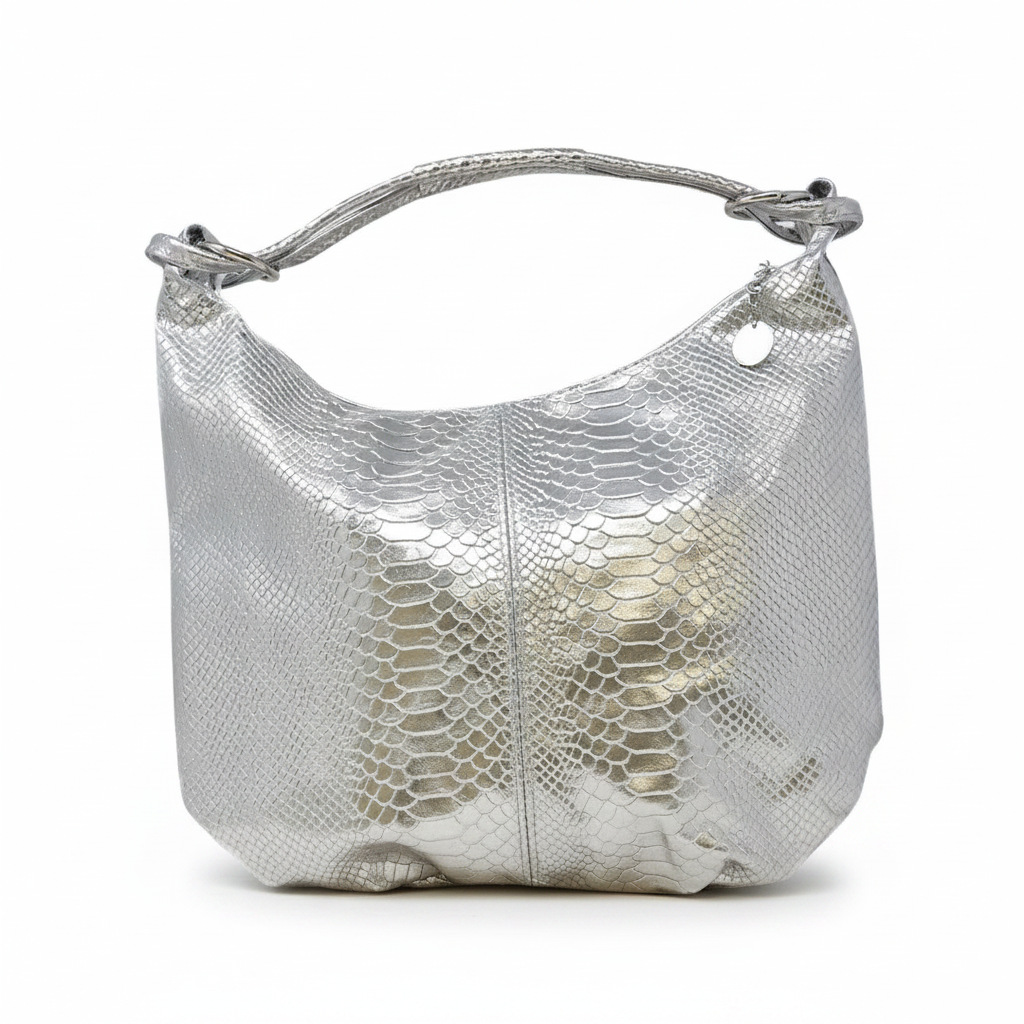 GF0873 GENUINE ITALIAN LEATHER TOTE METALLIC BAG - German Fuentes Wholesale of Leather Handbags, Belts and Accessories - German Fuentes