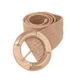 CINT-45 STRAW METAL BUCKLE BELT - German Fuentes Wholesale of Leather Handbags, Belts and Accessories - German Fuentes