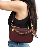 GF2576 GENUINE ITALIAN LEATHER SHOULDER AND CROSSBODY BAG