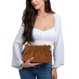 GF2035 GENUINE ITALIAN LEATHER CLUTCH AND CROSSBODY BAG