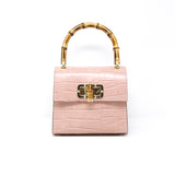 GF1922 GENUINE ITALIAN LEATHER BAMBOO HANDLE BAG
