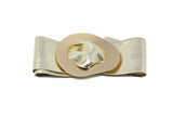 CINT-069 GOLD METALLIC BUCKLE BELT - German Fuentes Wholesale of Leather Handbags, Belts and Accessories - German Fuentes