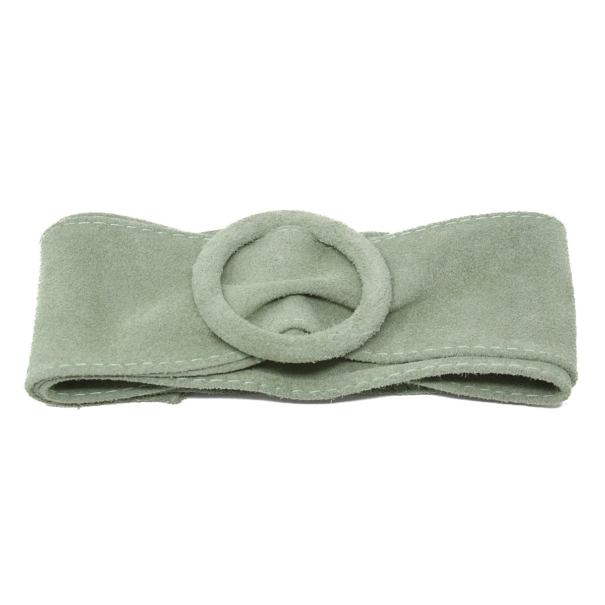 CINT-07 CIRCLE BUCKLE SUEDE BELT - German Fuentes Wholesale of Leather Handbags, Belts and Accessories - German Fuentes