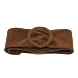 CINT-07 CIRCLE BUCKLE SUEDE BELT - German Fuentes Wholesale of Leather Handbags, Belts and Accessories - German Fuentes