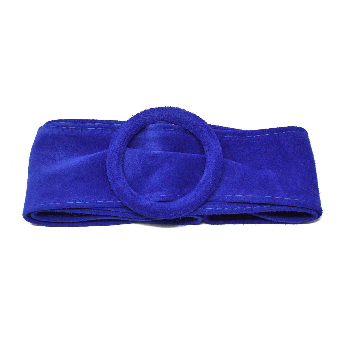 CINT-07 CIRCLE BUCKLE SUEDE BELT - German Fuentes Wholesale of Leather Handbags, Belts and Accessories - German Fuentes