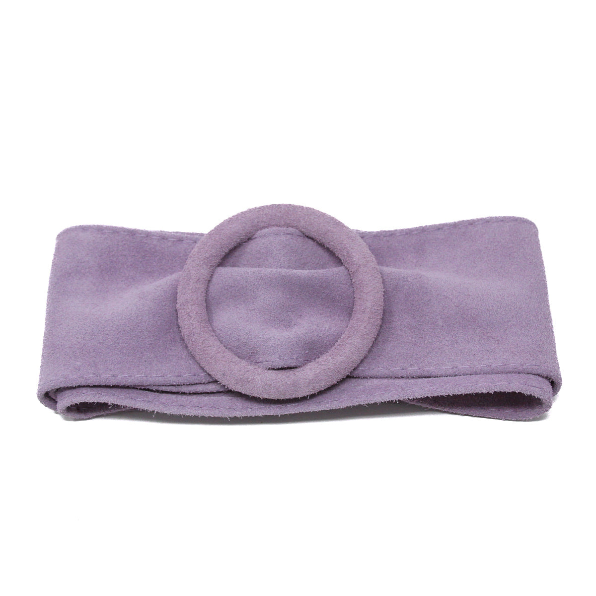 CINT-07 CIRCLE BUCKLE SUEDE BELT - German Fuentes Wholesale of Leather Handbags, Belts and Accessories - German Fuentes