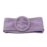 CINT-07 CIRCLE BUCKLE SUEDE BELT - German Fuentes Wholesale of Leather Handbags, Belts and Accessories - German Fuentes
