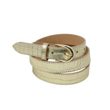 CINT-31 ADJUSTABLE LEATHER CROC BELT - German Fuentes Wholesale of Leather Handbags, Belts and Accessories - German Fuentes