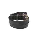 CINT-31 ADJUSTABLE LEATHER CROC BELT - German Fuentes Wholesale of Leather Handbags, Belts and Accessories - German Fuentes