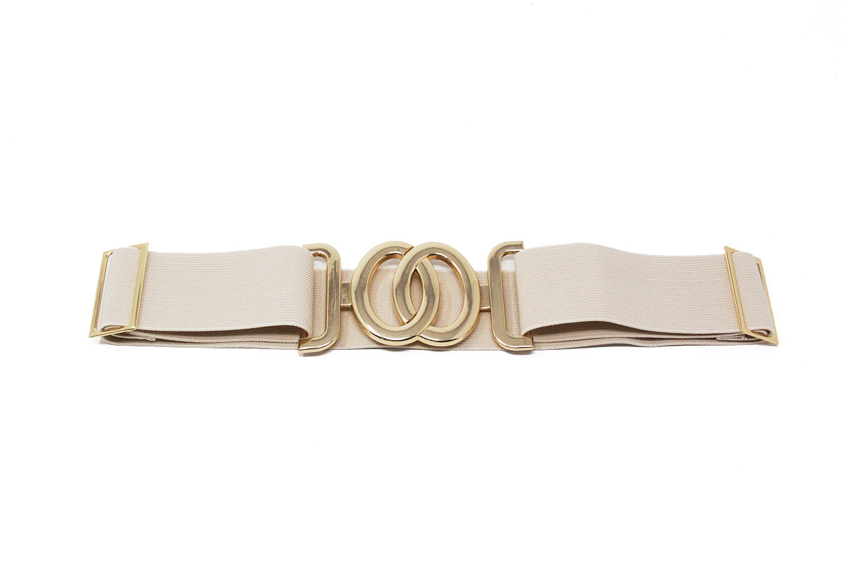 CINT-33 CIRCLE METALLIC BUCKLE ONE SIZE STRETCH BELT - German Fuentes Wholesale of Leather Handbags, Belts and Accessories - German Fuentes