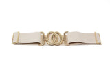 CINT-33 CIRCLE METALLIC BUCKLE ONE SIZE STRETCH BELT - German Fuentes Wholesale of Leather Handbags, Belts and Accessories - German Fuentes