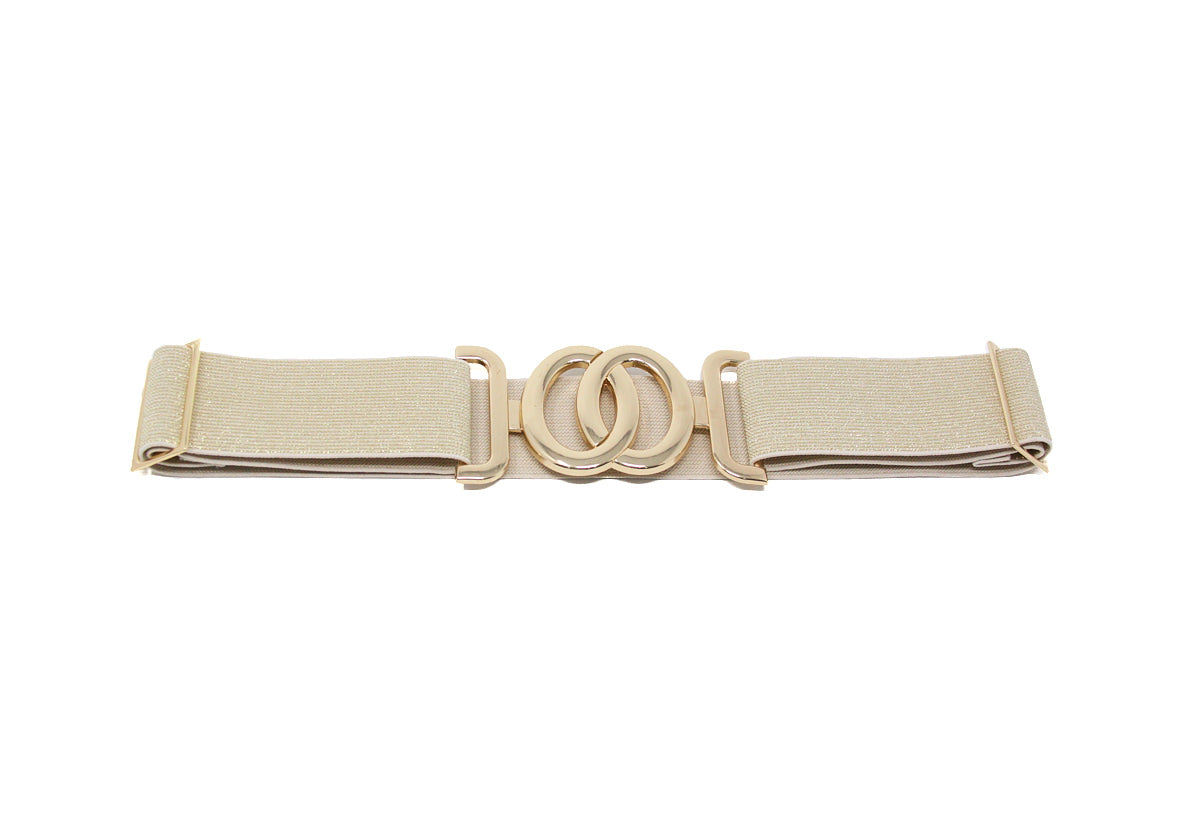 CINT-33 CIRCLE METALLIC BUCKLE ONE SIZE STRETCH BELT - German Fuentes Wholesale of Leather Handbags, Belts and Accessories - German Fuentes