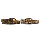 CINT-47 SNAKE PRINT ADJUSTABLE LEATHER BELT