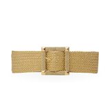 CINT-49 SQUARE BUCKLE ONE SIZE RAFFIA BELT