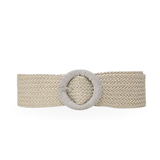 CINT-50 CIRCLE BUCKLE RAFFIA BELT