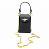 GF1080 GENUINE ITALIAN LEATHER BUMBLEBEE CLUTCH + CROSSBODY
