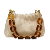 GF1021 | Raffia Chain-Handle Handbag