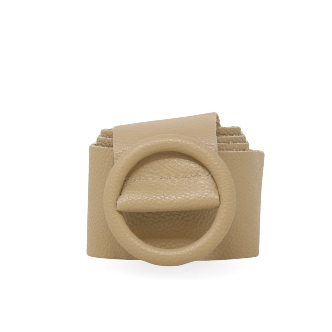 CINT-06 CIRCULAR BUCKLE LEATHER BELT - German Fuentes Wholesale of Leather Handbags, Belts and Accessories - German Fuentes