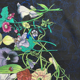 GF08-R11 COLORFUL FLOWERS BIG SIZE RECTANGULAR SILK SCARF - German Fuentes Wholesale of Leather Handbags, Belts and Accessories - German Fuentes