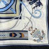 YF08-C46 NAUTICAL COMPASS SCARF - German Fuentes Wholesale of Leather Handbags, Belts and Accessories - German Fuentes