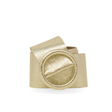 CINT-06 CIRCULAR BUCKLE LEATHER BELT - German Fuentes Wholesale of Leather Handbags, Belts and Accessories - German Fuentes
