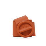 CINT-06 CIRCULAR BUCKLE LEATHER BELT - German Fuentes Wholesale of Leather Handbags, Belts and Accessories - German Fuentes
