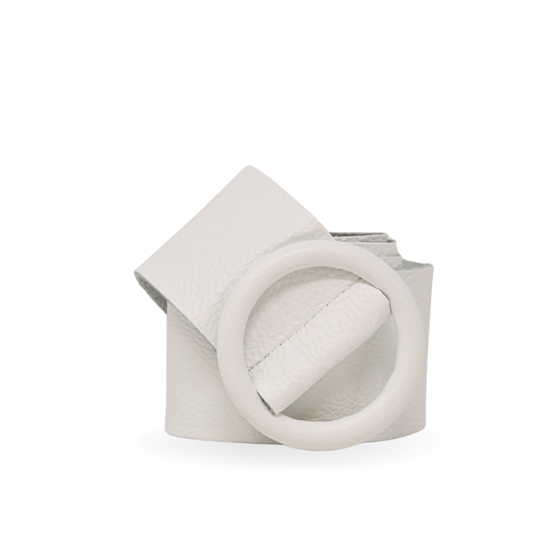 CINT-06 CIRCULAR BUCKLE LEATHER BELT - German Fuentes Wholesale of Leather Handbags, Belts and Accessories - German Fuentes