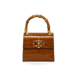 GF1922 GENUINE ITALIAN LEATHER BAMBOO HANDLE BAG