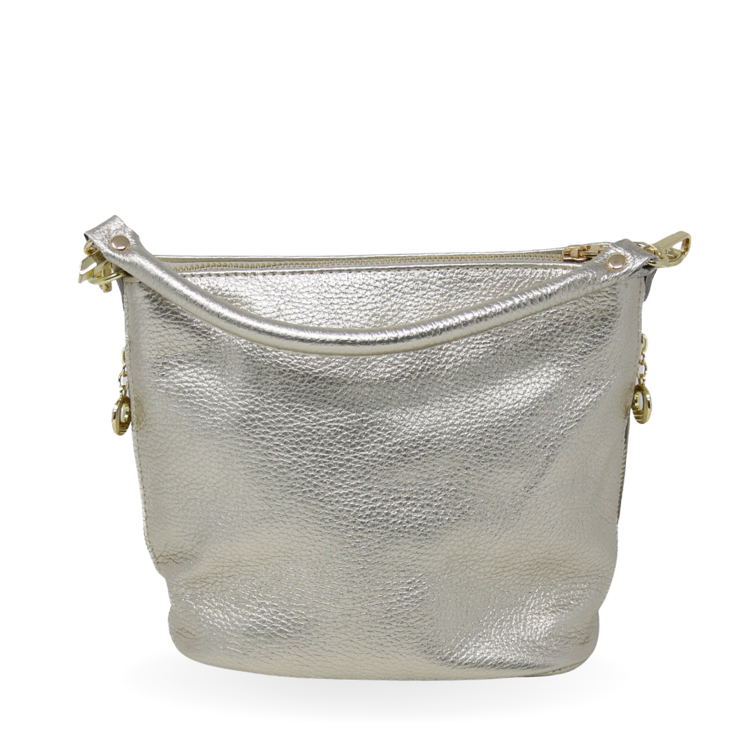 GF0798 GENUINE ITALIAN LEATHER ZIPPER MID BAG - German Fuentes Wholesale of Leather Handbags, Belts and Accessories - German Fuentes